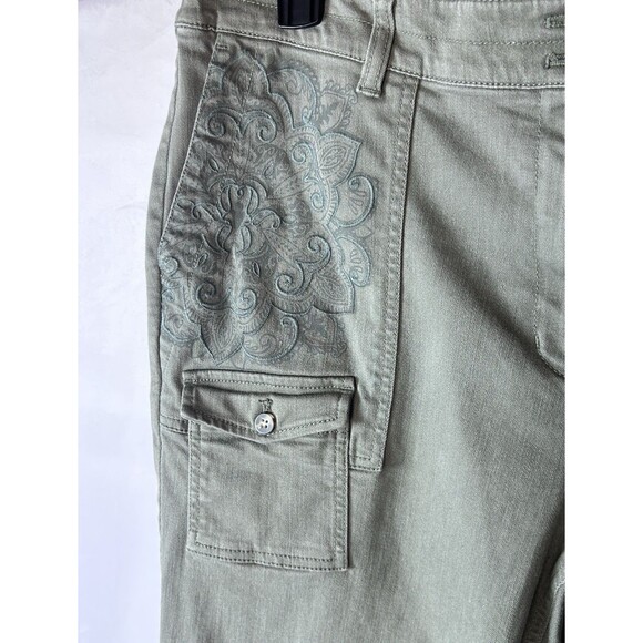 J. Jill Womens Size 22 Green Embroidered Pants‎ - Picture 9 of 10